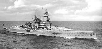 The Graf Spee at sea